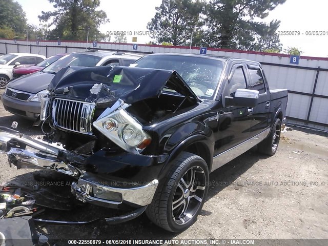 5LTPW16556FJ09675 - 2006 LINCOLN MARK LT BLACK photo 2