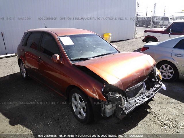 KNAFE162675003389 - 2007 KIA SPECTRA5 SX ORANGE photo 1