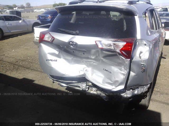 2T3YFREV9EW089337 - 2014 TOYOTA RAV4 LIMITED SILVER photo 6