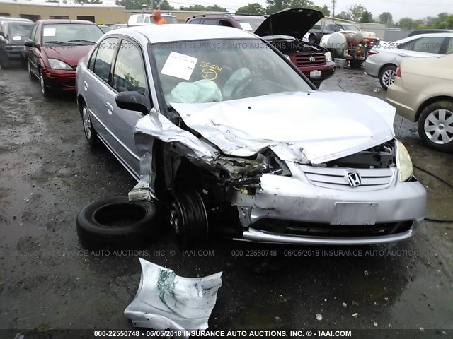 1HGES16563L022873 - 2003 HONDA CIVIC LX SILVER photo 6