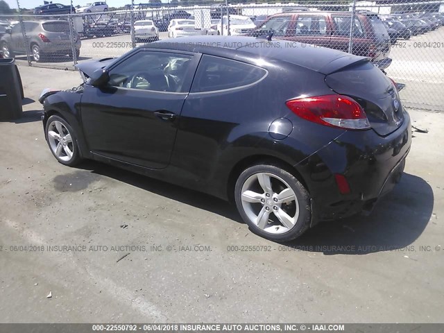 KMHTC6AD6CU057112 - 2012 HYUNDAI VELOSTER BLACK photo 3