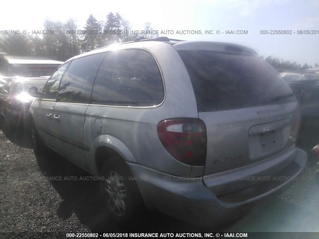 1B4GP44R62B609611 - 2002 DODGE GRAND CARAVAN SPORT SILVER photo 3