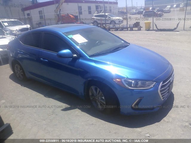 5NPD84LF4HH205546 - 2017 HYUNDAI ELANTRA SE/VALUE/LIMITED BLUE photo 1