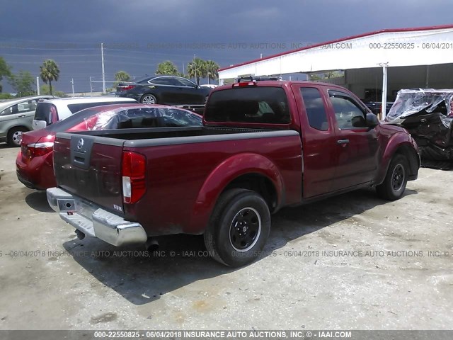 1N6BD06T26C417199 - 2006 NISSAN FRONTIER KING CAB XE MAROON photo 4