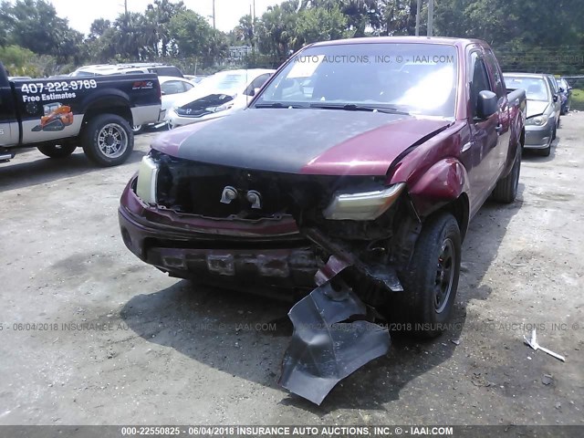 1N6BD06T26C417199 - 2006 NISSAN FRONTIER KING CAB XE MAROON photo 6