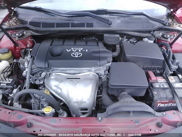 4T4BF3EK1AR059962 - 2010 TOYOTA CAMRY SE/LE/XLE 红色 照片 10