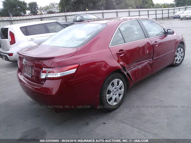 4T4BF3EK1AR059962 - 2010 TOYOTA CAMRY SE/LE/XLE 红色 照片 4