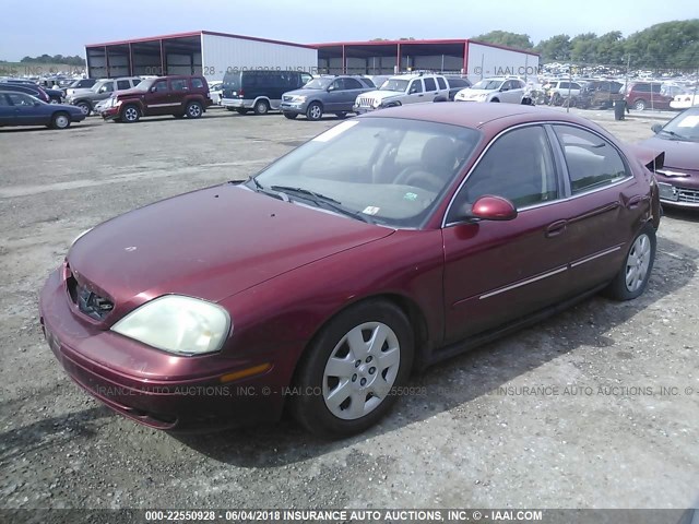 1MEFM50U0YA609561 - 2000 MERCURY SABLE GS RED photo 2