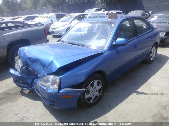 KMHDN46D16U295367 - 2006 HYUNDAI ELANTRA GLS/GT/LIMITED BLUE photo 2