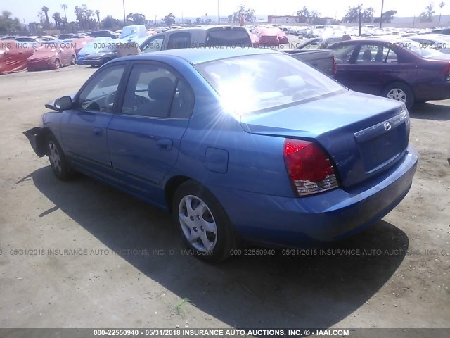 KMHDN46D16U295367 - 2006 HYUNDAI ELANTRA GLS/GT/LIMITED BLUE photo 3