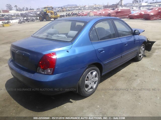 KMHDN46D16U295367 - 2006 HYUNDAI ELANTRA GLS/GT/LIMITED BLUE photo 4