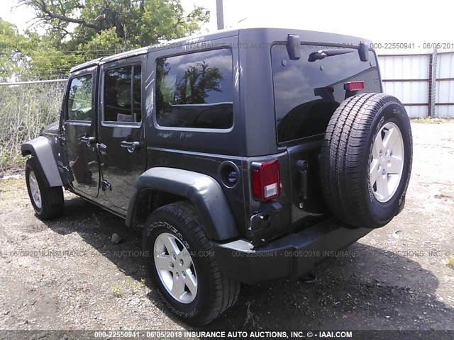 1C4BJWDG4GL205622 - 2016 JEEP WRANGLER UNLIMITE SPORT GRAY photo 3