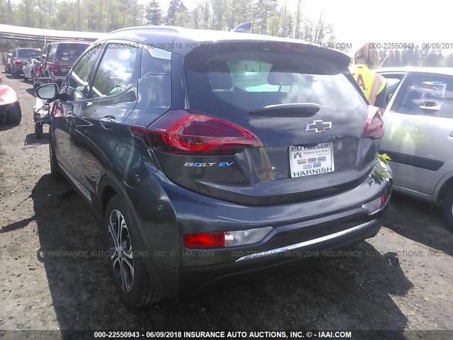 1G1FX6S04J4118271 - 2018 CHEVROLET BOLT EV PREMIER GRAY photo 3