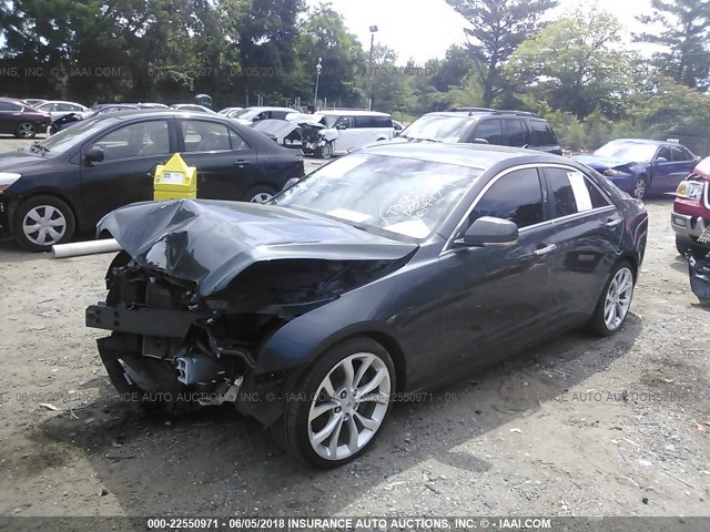 1G6AE5S38E0168845 - 2014 CADILLAC ATS PREMIUM GRAY photo 2