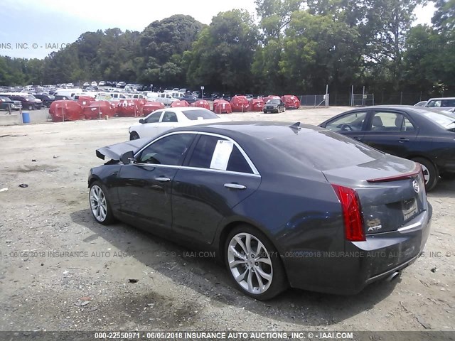 1G6AE5S38E0168845 - 2014 CADILLAC ATS PREMIUM GRAY photo 3