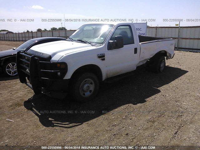 1FTNF21568EE20757 - 2008 FORD F250 SUPER DUTY WHITE photo 2