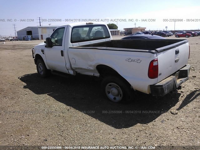 1FTNF21568EE20757 - 2008 FORD F250 SUPER DUTY WHITE photo 3