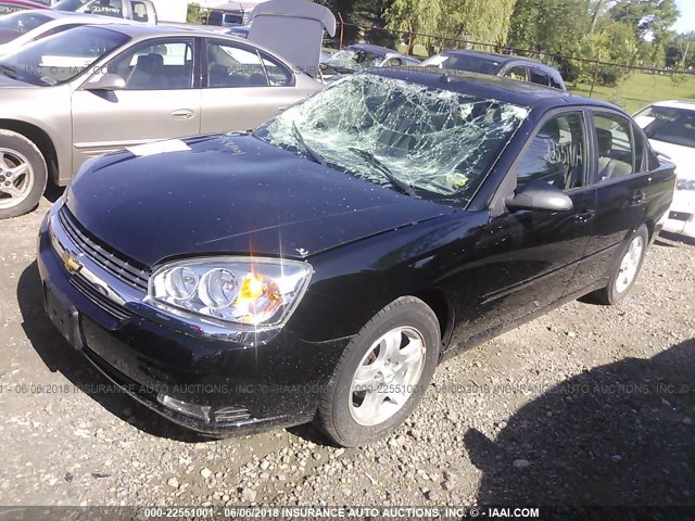 1G1ZU54875F177229 - 2005 CHEVROLET MALIBU LT BLACK photo 2