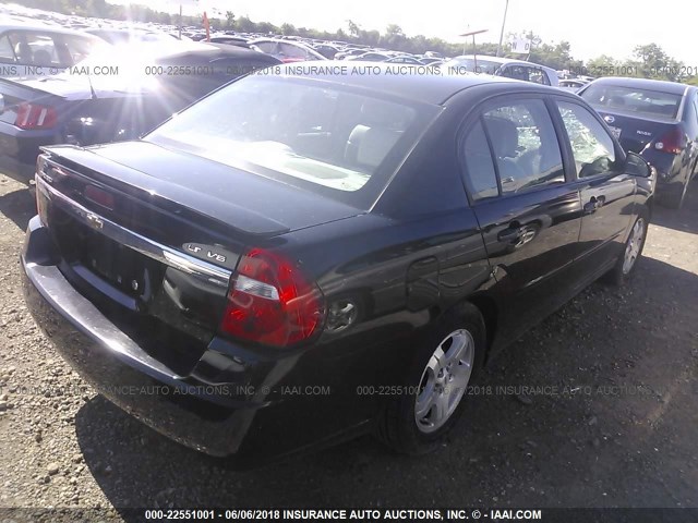 1G1ZU54875F177229 - 2005 CHEVROLET MALIBU LT BLACK photo 4