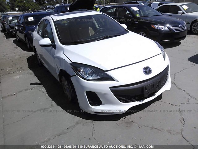 JM1BL1W89C1664007 - 2012 MAZDA 3 I WHITE photo 1