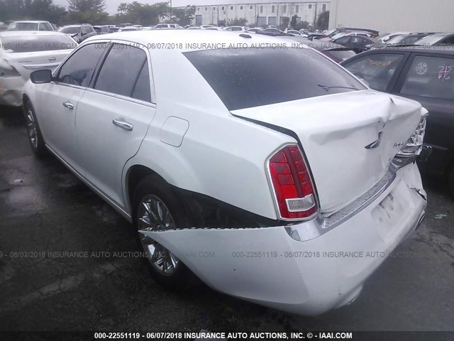 2C3CA5CG1BH582550 - 2011 CHRYSLER 300 LIMITED WHITE photo 3