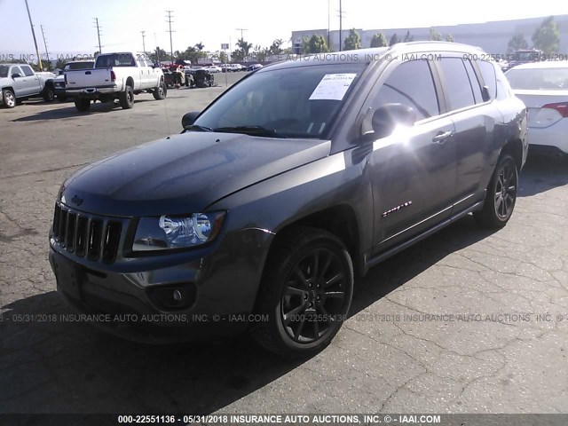 1C4NJCBA4FD199081 - 2015 JEEP COMPASS SPORT GRAY photo 2