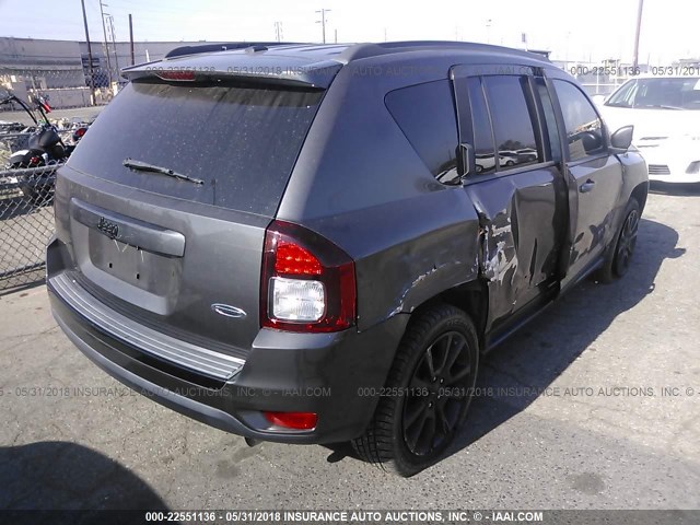 1C4NJCBA4FD199081 - 2015 JEEP COMPASS SPORT GRAY photo 4