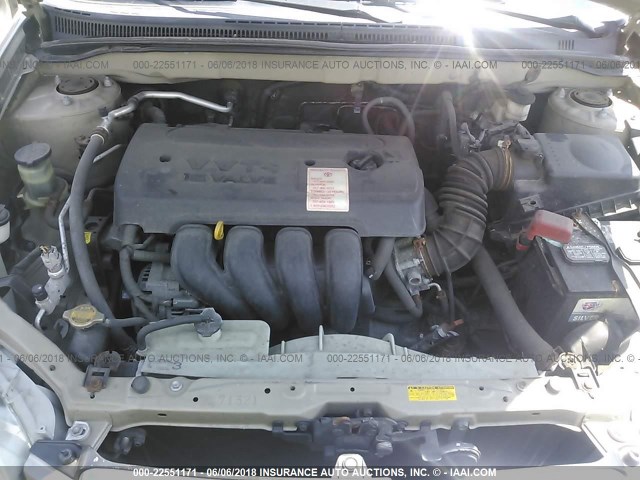 2T1BR32E86C635037 - 2006 TOYOTA COROLLA CE/LE/S GOLD photo 10