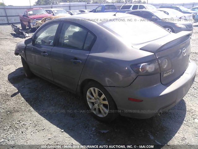 JM1BK32F071693906 - 2007 MAZDA 3 I GRAY photo 3