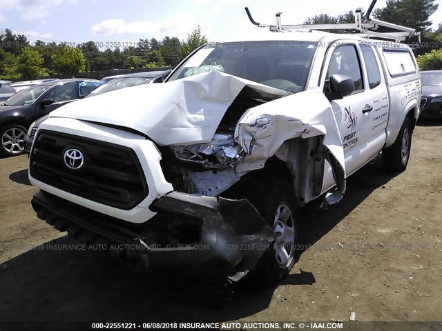5TFRX5GN0GX058113 - 2016 TOYOTA TACOMA ACCESS CAB/SR/SR5 WHITE photo 2