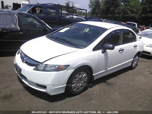 2HGFA1F39AH537205 - 2010 HONDA CIVIC VP WHITE photo 2