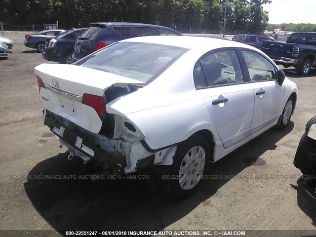 2HGFA1F39AH537205 - 2010 HONDA CIVIC VP WHITE photo 4