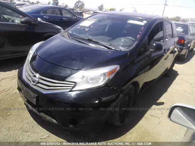 3N1CE2CP1EL387285 - 2014 NISSAN VERSA NOTE S/S PLUS/SV/SL BLACK photo 2