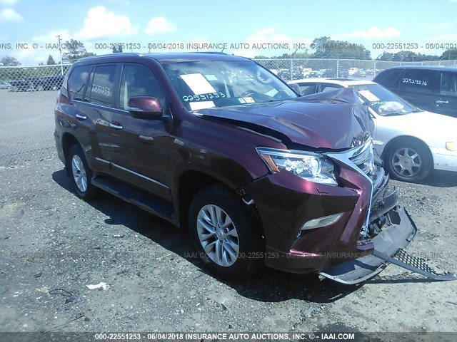 JTJBM7FX7E5064361 - 2014 LEXUS GX BURGUNDY photo 1