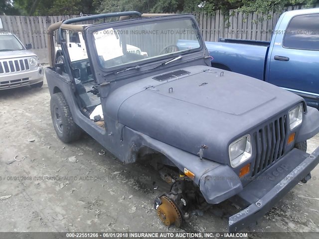 1J4FY19P5SP259466 - 1995 JEEP WRANGLER / YJ S/RIO GRANDE GRAY photo 1