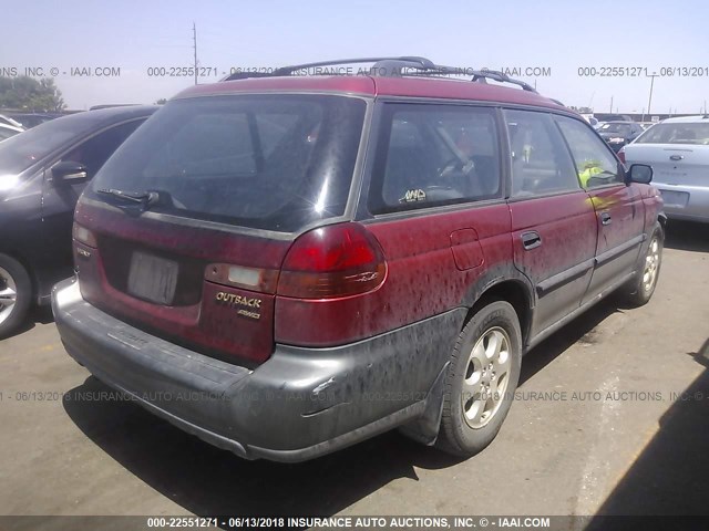 4S3BG6859W7621955 - 1998 SUBARU LEGACY 30TH ANN OUTBACK/LTD/SPT MAROON photo 4