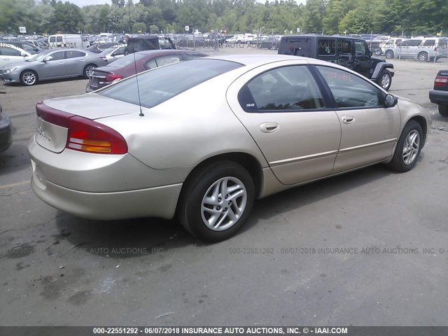 2B3HD46R71H638930 - 2001 DODGE INTREPID SE TAN photo 4