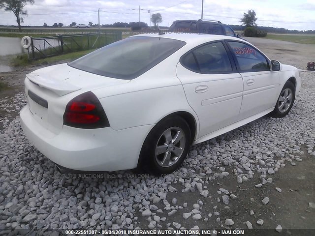2G2WP552081167069 - 2008 PONTIAC GRAND PRIX WHITE photo 4