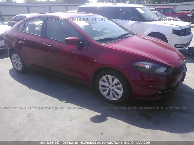 1C3CDFBB4ED861270 - 2014 DODGE DART SXT RED photo 1