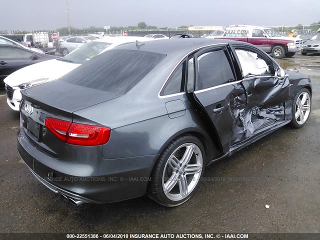 WAUBGAFL8FA069918 - 2015 AUDI S4 PREMIUM PLUS GRAY photo 4