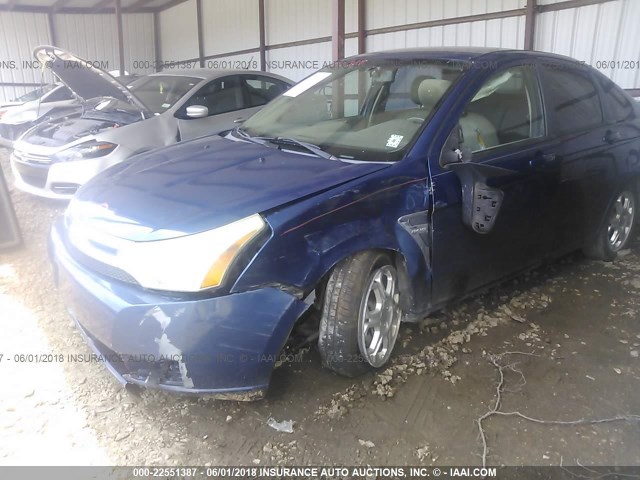 1FAHP35N68W173282 - 2008 FORD FOCUS SE/SEL/SES BLUE photo 6