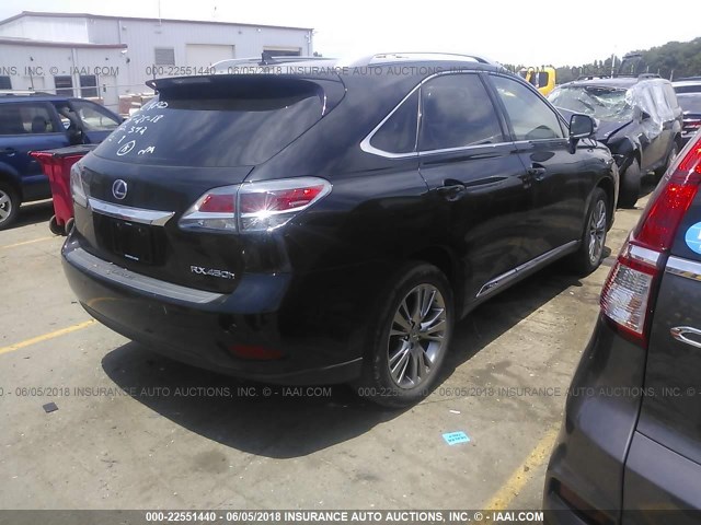 JTJBC1BA7D2064426 - 2013 LEXUS RX 450 BLACK photo 4