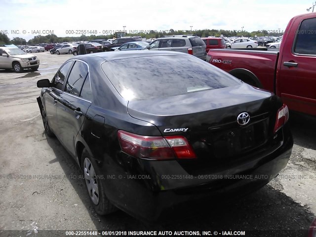 4T1BE46K27U121587 - 2007 TOYOTA CAMRY NEW GENERAT CE/LE/XLE/SE BLACK photo 3