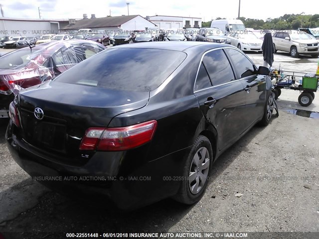 4T1BE46K27U121587 - 2007 TOYOTA CAMRY NEW GENERAT CE/LE/XLE/SE BLACK photo 4