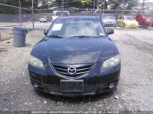 JM1BK323650219851 - 2005 MAZDA 3 S BLACK photo 6