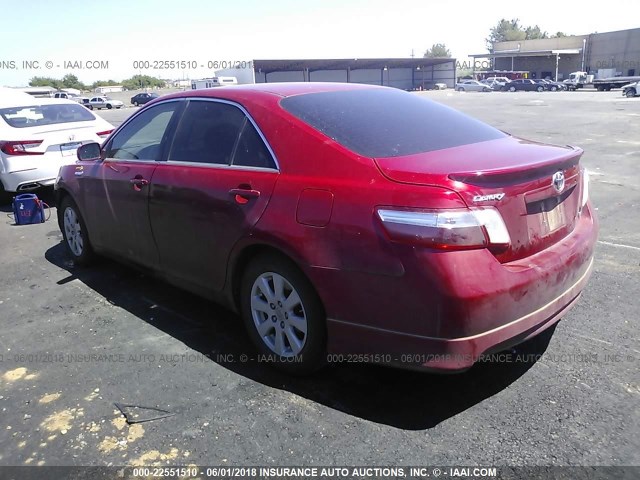 JTNBB46K273017812 - 2007 TOYOTA CAMRY NEW GENERAT HYBRID RED photo 3