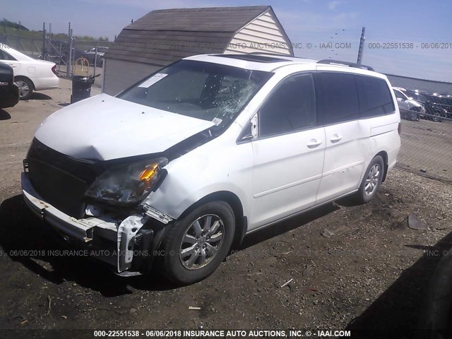 5FNRL38729B407401 - 2009 HONDA ODYSSEY EXL WHITE photo 2