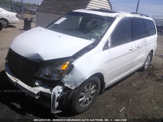 5FNRL38729B407401 - 2009 HONDA ODYSSEY EXL WHITE photo 6