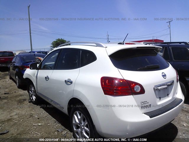 JN8AS5MT9BW186237 - 2011 NISSAN ROGUE S/SV/KROM WHITE photo 3