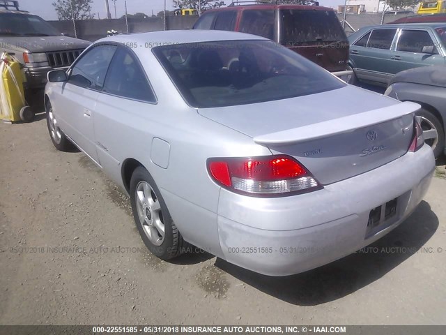 2T1CF22P1XC108340 - 1999 TOYOTA CAMRY SOLARA SE/SLE ვერცხლისფერი ფოტო 3